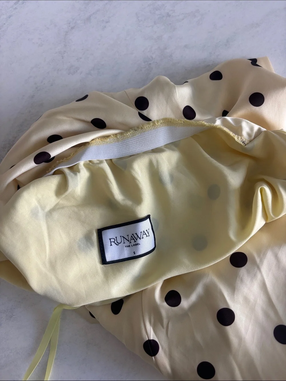 Runway the Label - Polka Dot Maxi Skirt in Lemon & Chocolate Polka